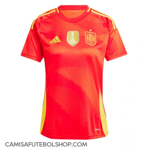 Camisa de time de futebol Espanha Replicas 1º Equipamento Feminina Europeu 2024 Manga Curta